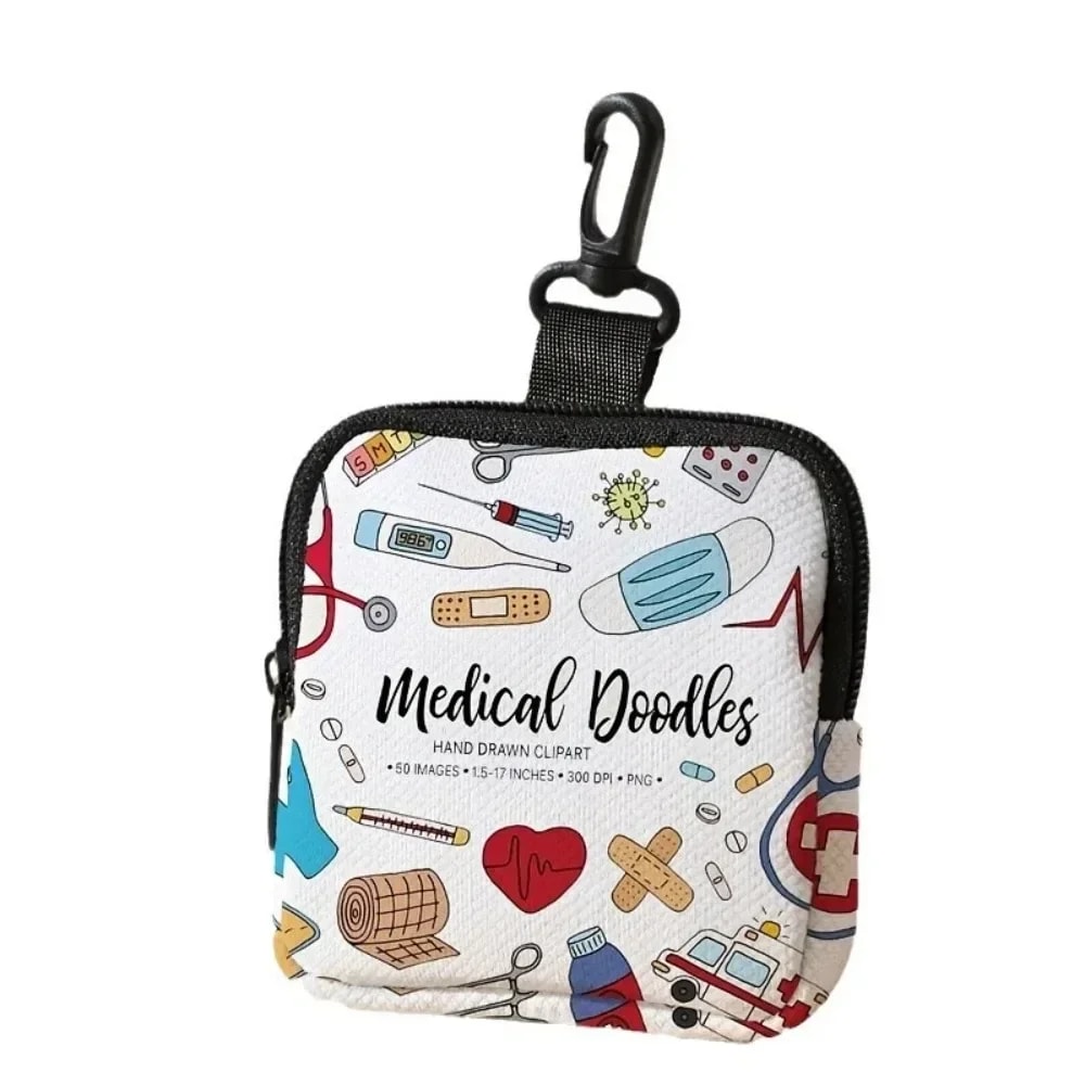 Mini Coin Purse, Cat Print Lightweight Waterproof Earphone Bag, Multiple Styles Artificial Leather Wallet, Friends Gift