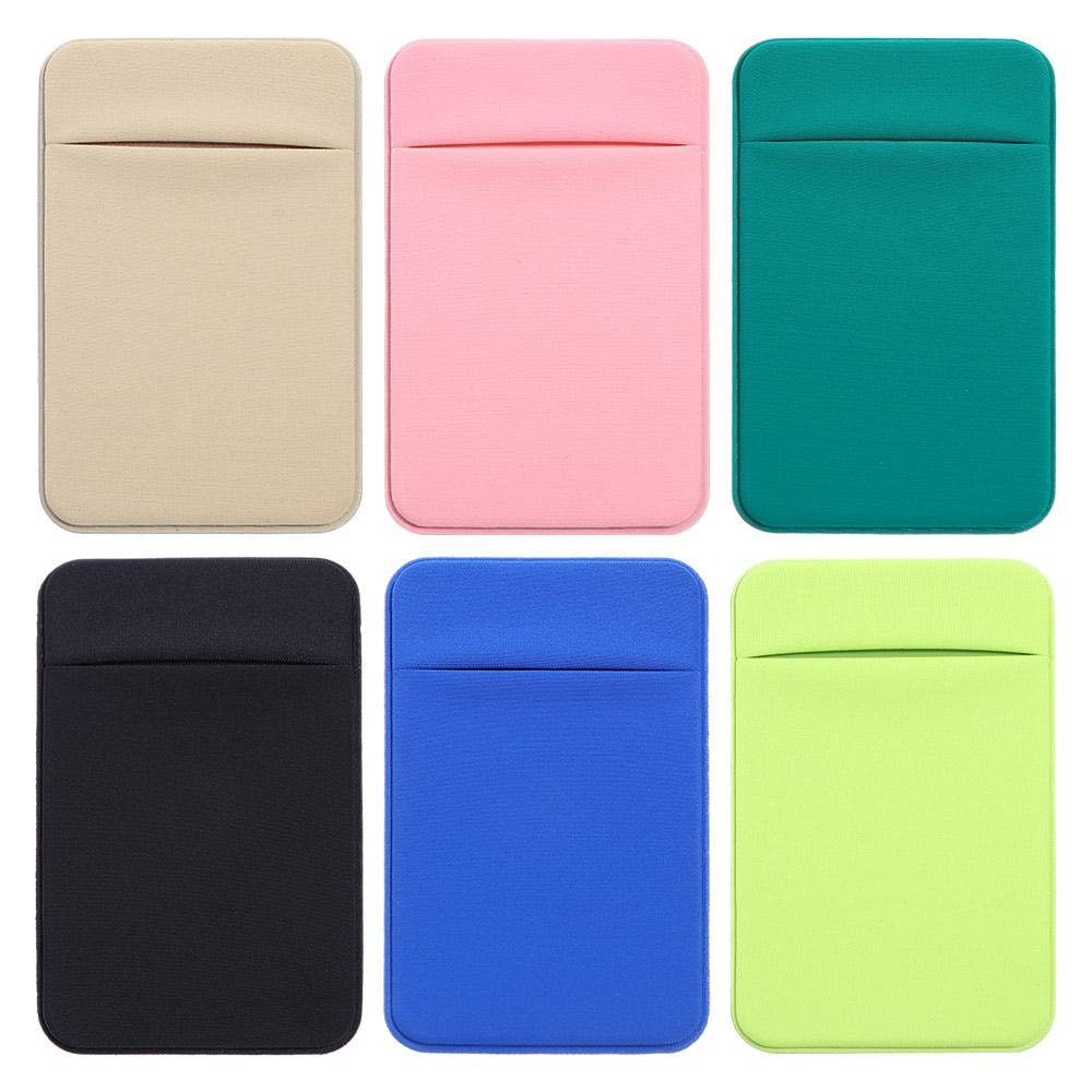 Fashion Elastic Cell Phone Card Holder, Mobile Phone Wallet Case, Credit ID Card Holder Adhesive Sticker Pocket