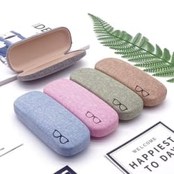 high quality glasses case for men women, linen cloth eyeglass case cover, portable spectacles box holder