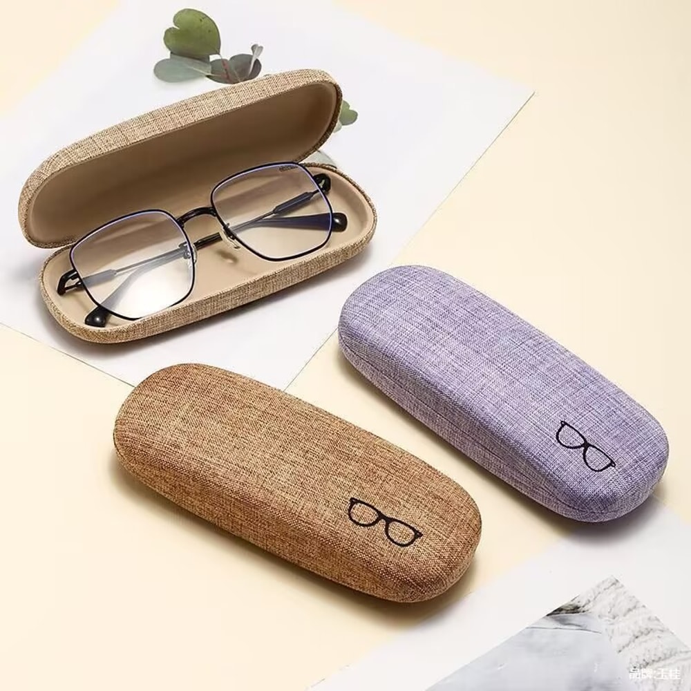High Quality Glasses Case For Men Women, Linen Cloth Eyeglass Case Cover, Portable Spectacles Box Holder