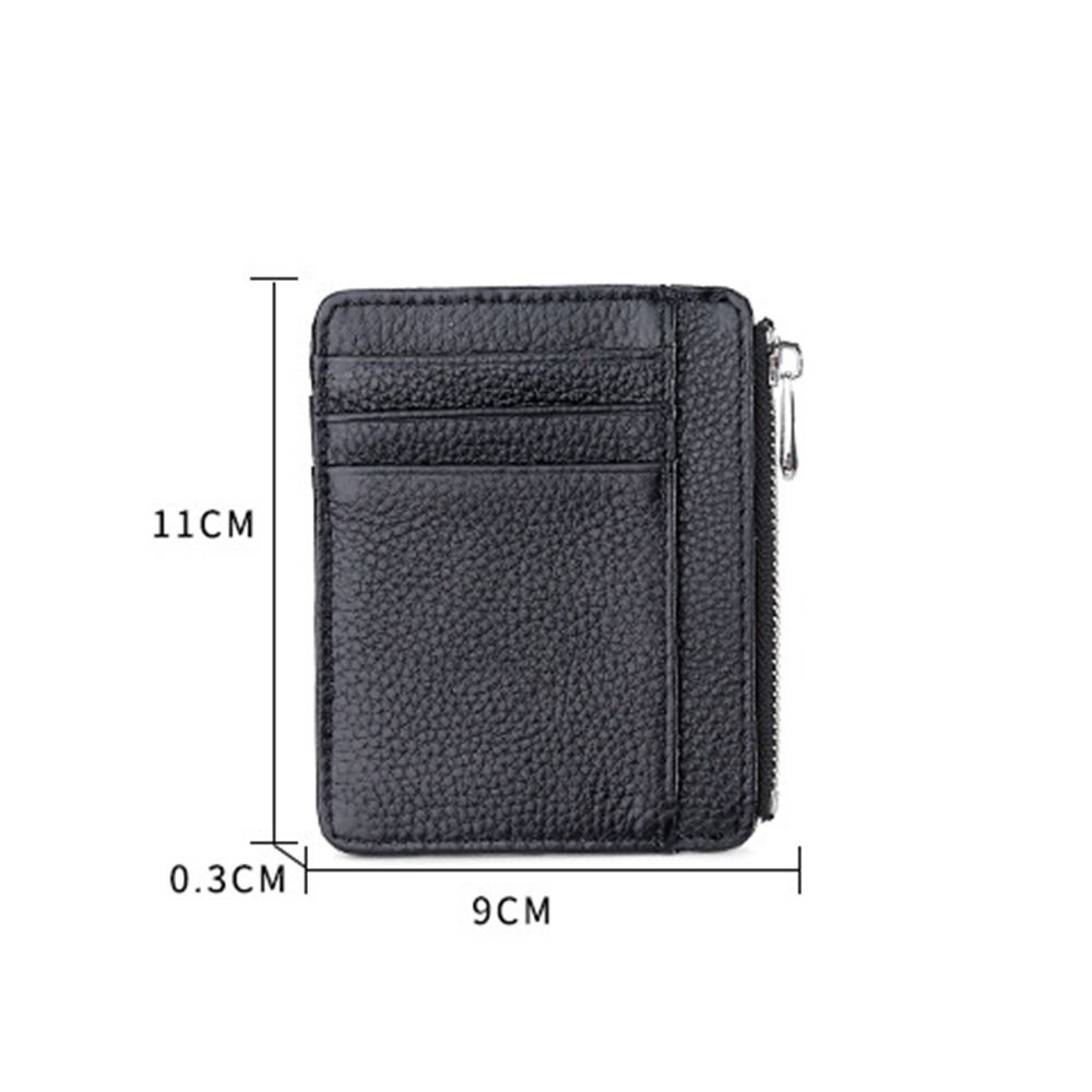 Ultra Thin Card Holder for Men and Women, Genuine Leather Multi-Card Slot Case, Simple ID Packagehouse