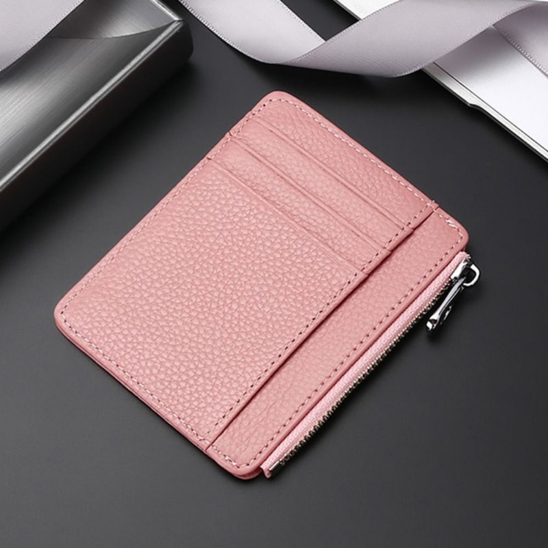 Ultra Thin Card Holder for Men and Women, Genuine Leather Multi-Card Slot Case, Simple ID Packagehouse