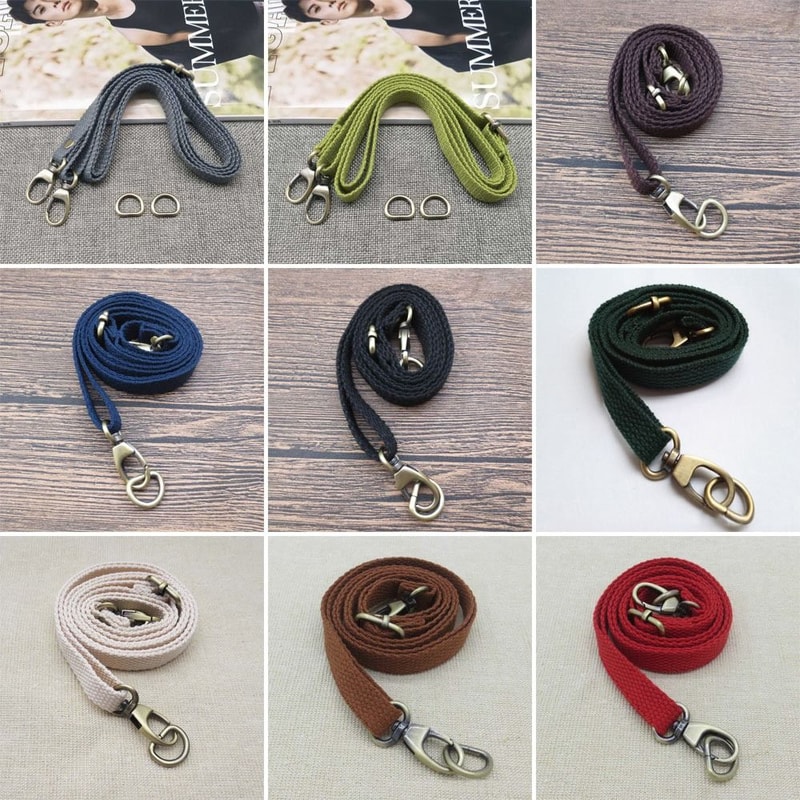 Length Adjustable Canvas Bag Strap, Crossbody Belt, Shoulder Handbags Strap Replacement