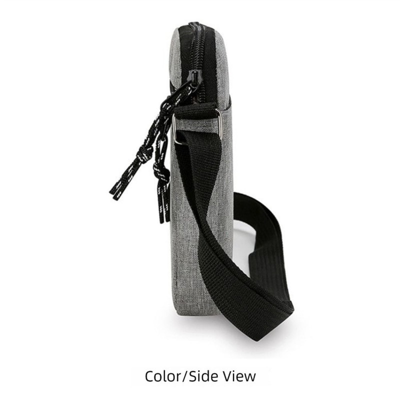 Simple Mini Men Sports Bag, Adjustable Shoulder Bag, Oxford Cloth Crossbody Bag with Multiple Compartments