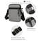 Simple Mini Men Sports Bag, Adjustable Shoulder Bag, Oxford Cloth Crossbody Bag with Multiple Compartments