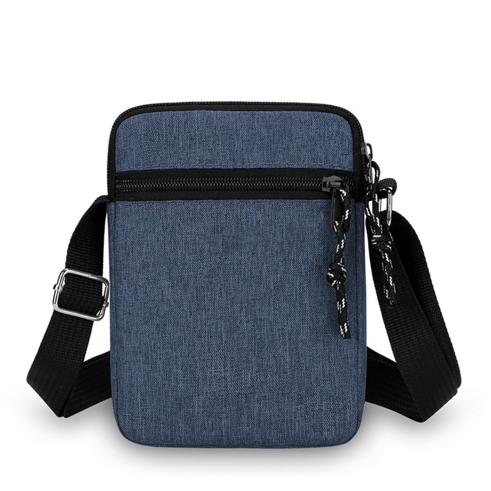 Simple Mini Men Sports Bag, Adjustable Shoulder Bag, Oxford Cloth Crossbody Bag with Multiple Compartments