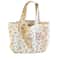 Large Capacity Printed Tote Bag with Lace Bow, Fashion Sweet Canvas Handbag, Storage Handbags for Women