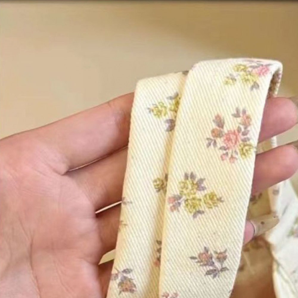 Large Capacity Printed Tote Bag with Lace Bow, Fashion Sweet Canvas Handbag, Storage Handbags for Women