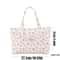 Large Capacity Printed Tote Bag with Lace Bow, Fashion Sweet Canvas Handbag, Storage Handbags for Women
