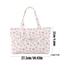 Large Capacity Printed Tote Bag with Lace Bow, Fashion Sweet Canvas Handbag, Storage Handbags for Women