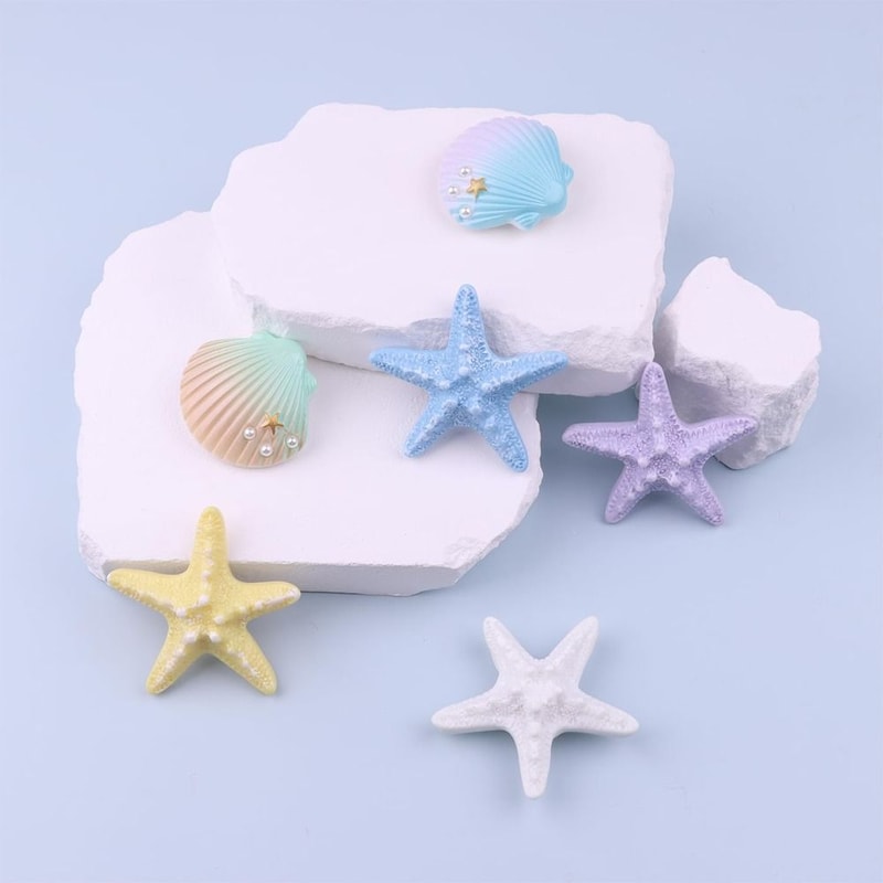 DIY Charms for Bag Accessories, Handbag Starfish Shell Decoration for Beach Bags
