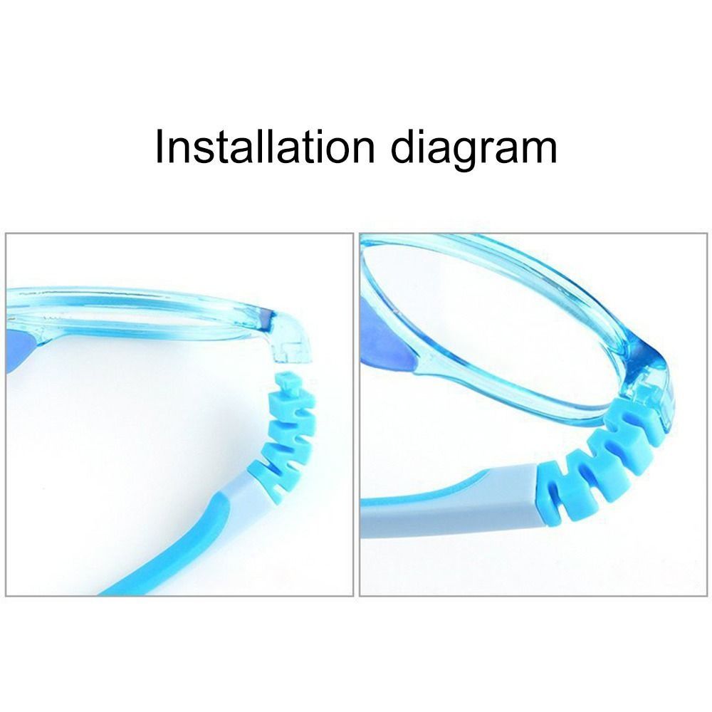 Silicone Glasses Legs Snap-on Replacement for Children's Eyeglasses, Ultra Light Bicolor Silicone Glasses Arm Accessorie