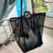 New Fashion INS Style Mesh Shoulder Bag, Transparent Lightweight Handbag, Large Capacity Portable Beach Mesh Shopping