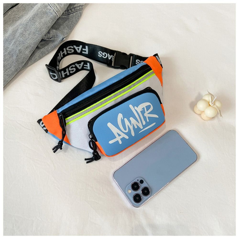 Children Mini Waist Bags Cute Letter Oxford Crossbody Fashion Fanny Pack For Girls Boys Banana Bag 3