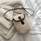 Fashion Winter Lambswool Phone Bag, Sweet Lovely Portable Women Wallets, Faux Fur Plush Shoulder Bags