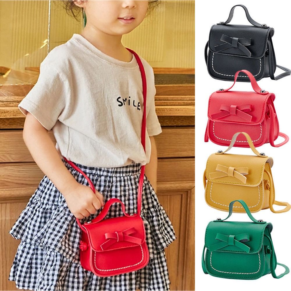Bowknot Little Girl Shoulder Bag, Toddler Purse, Small Coin Pouch, Mini Crossbody Bag for Kids