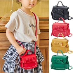 bowknot little girl shoulder bag, toddler purse, small coin pouch, mini crossbody bag for kids