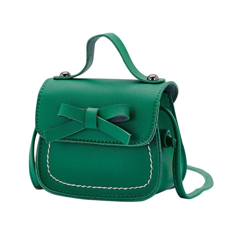 Bowknot Little Girl Shoulder Bag, Toddler Purse, Small Coin Pouch, Mini Crossbody Bag for Kids