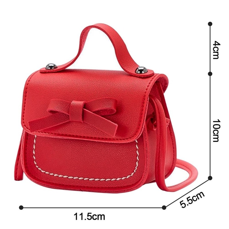 Bowknot Little Girl Shoulder Bag, Toddler Purse, Small Coin Pouch, Mini Crossbody Bag for Kids