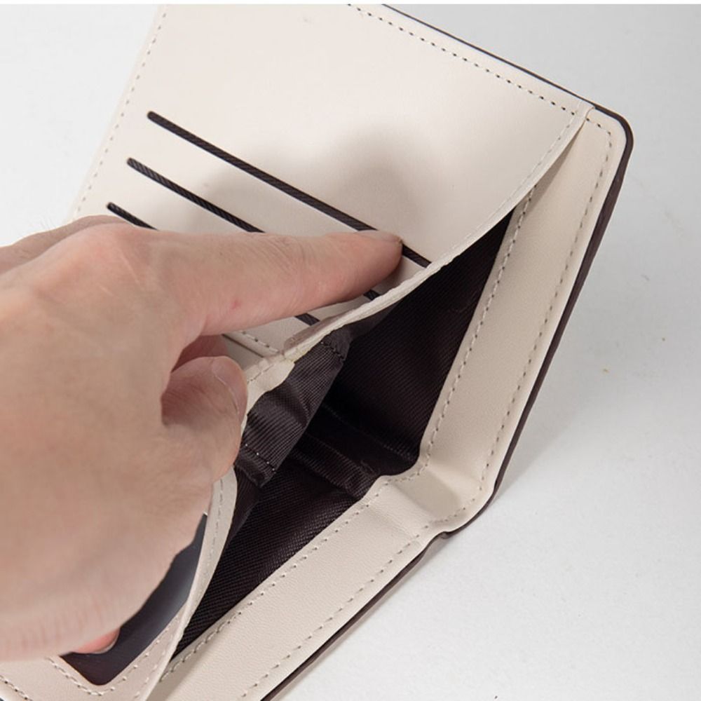 Slim PU Leather Short Wallet, Multi-Cards Zipper Coin Purse, Small Flowers Card Bag Wallet for Women, Girl, Zipper