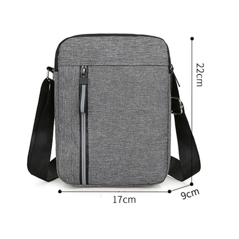 Large Capacity Crossbody Bag for Men, Durable Casual Nylon Waterproof Messenger Bag