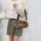 Autumn Winter Women's Shoulder Bag, Animal Print Leopard Plush, Messenger Crossbody Underarm Bag