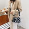 Autumn Winter Women's Shoulder Bag, Animal Print Leopard Plush, Messenger Crossbody Underarm Bag