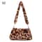 Autumn Winter Women's Shoulder Bag, Animal Print Leopard Plush, Messenger Crossbody Underarm Bag