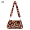 Autumn Winter Women's Shoulder Bag, Animal Print Leopard Plush, Messenger Crossbody Underarm Bag