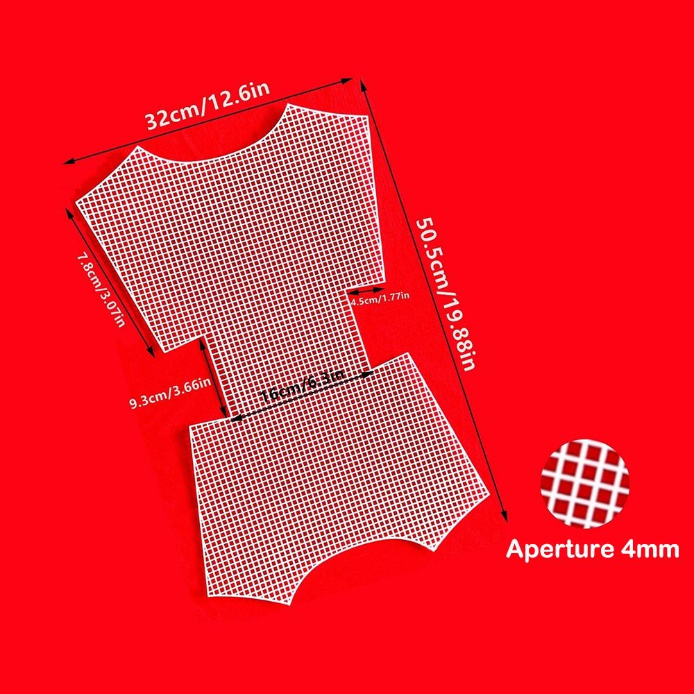 White Durable Plastic Mesh Canvas Bag Sheets, Plastic Net Cover for DIY Crafting Handbag Accessories