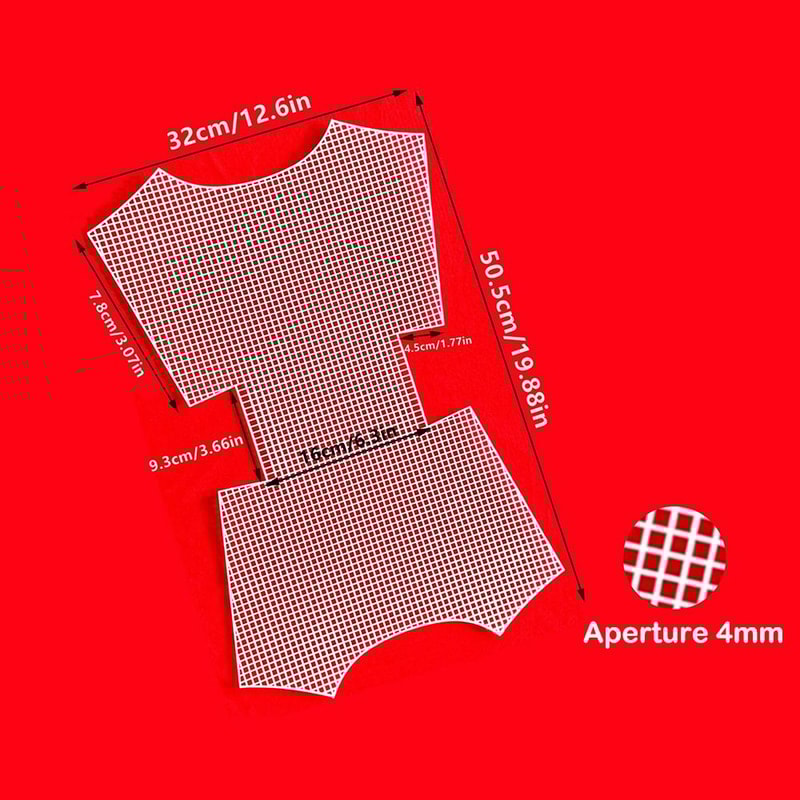 White Durable Plastic Mesh Canvas Bag Sheets, Plastic Net Cover for DIY Crafting Handbag Accessories