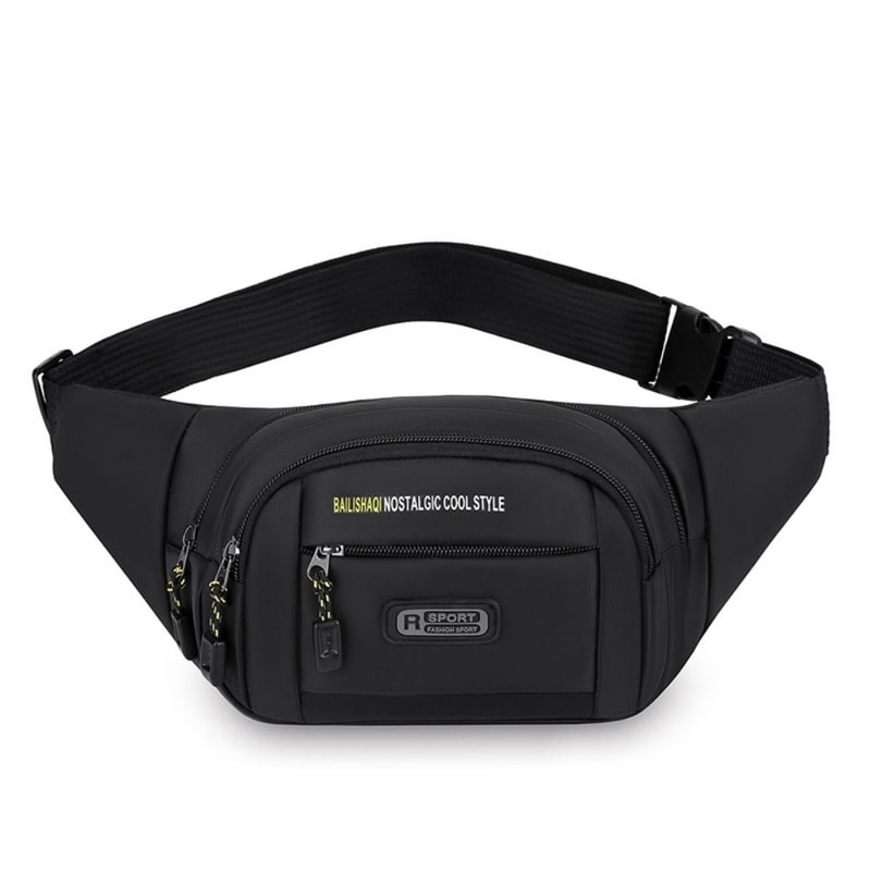 Oxford Men Waist Bag, Large Capacity Anti-theft Sports Mobile Phone Bag, Multi-layer Business Wallet Chest Bag