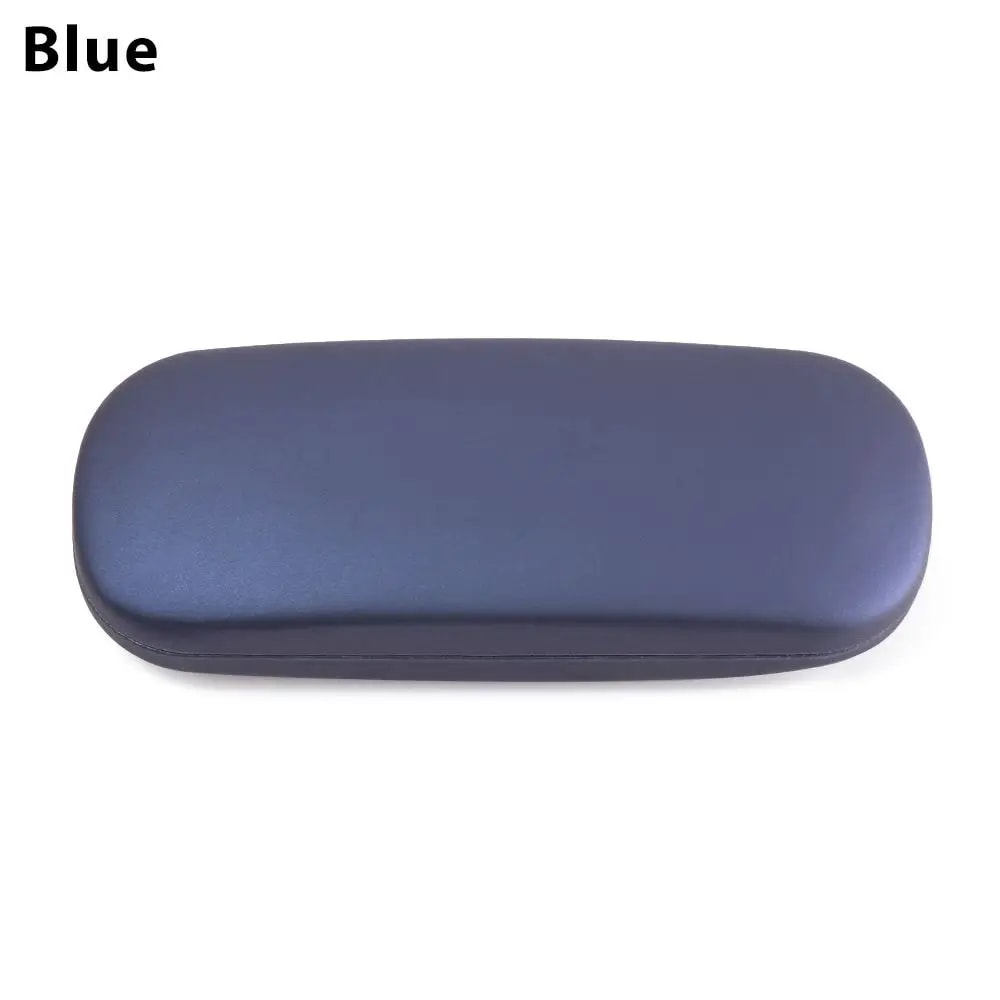 Portable Leather Glasses Case for Women Men, Waterproof Hard Frame Eyeglass Case, Black Spectacle Box