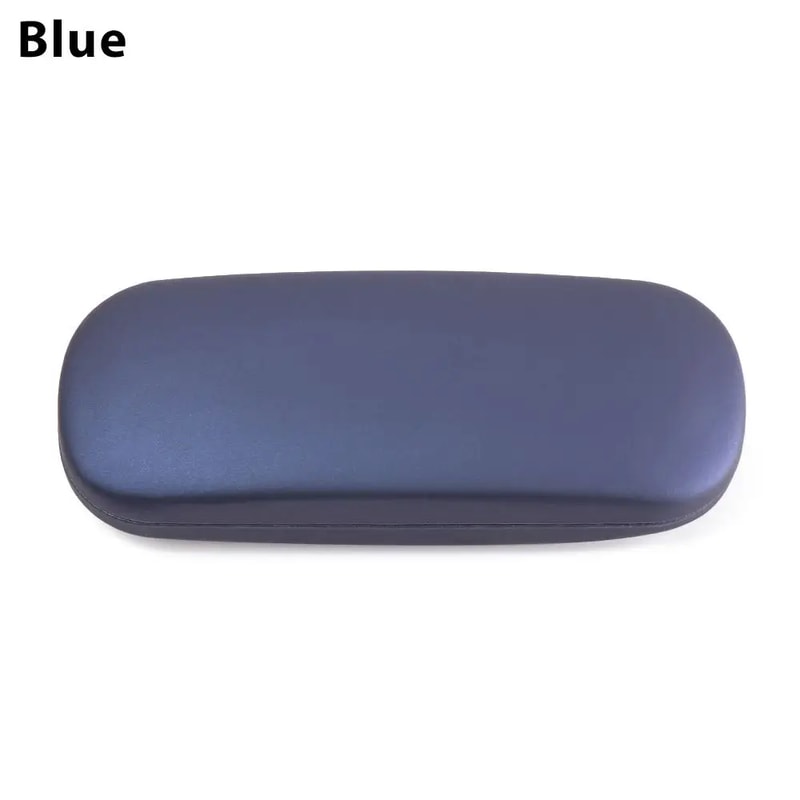 Portable Leather Glasses Case for Women Men, Waterproof Hard Frame Eyeglass Case, Black Spectacle Box