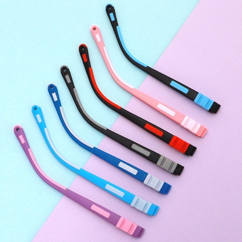 Multi-color Silicone Glasses Legs for Children, Anti-Slip Eyeglasses Arm Replacement Accessories