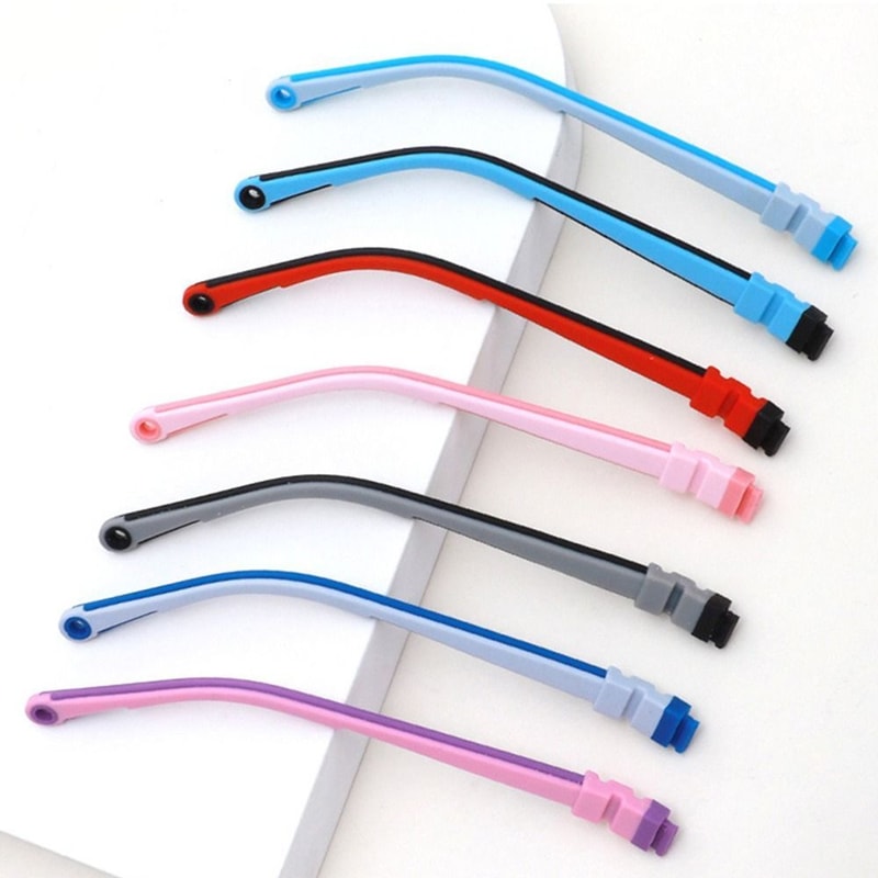 Multi-color Silicone Glasses Legs for Children, Anti-Slip Eyeglasses Arm Replacement Accessories