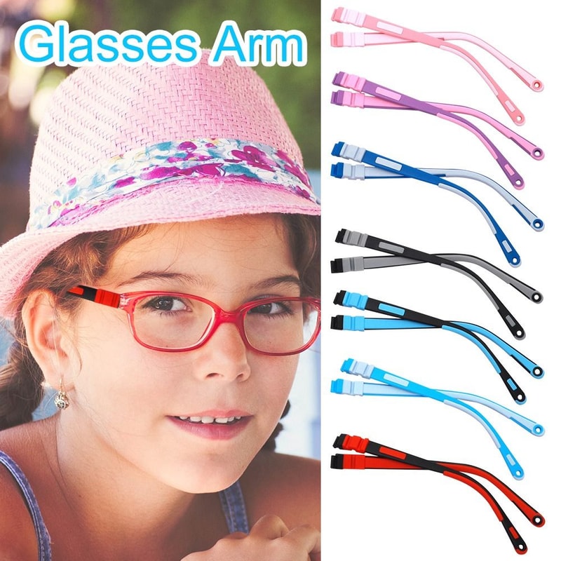 Multi-color Silicone Glasses Legs for Children, Anti-Slip Eyeglasses Arm Replacement Accessories