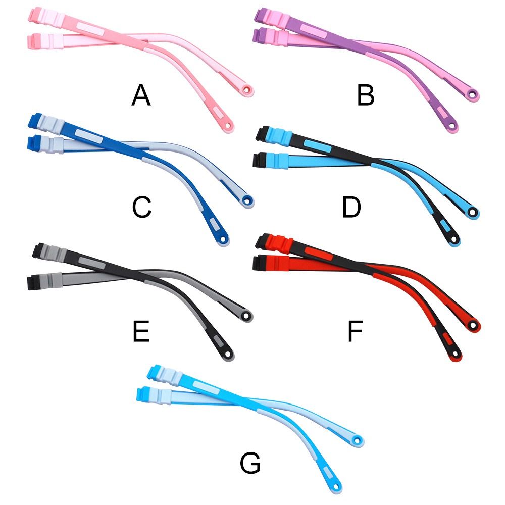 Multi-color Silicone Glasses Legs for Children, Anti-Slip Eyeglasses Arm Replacement Accessories