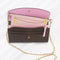 PU Leather Wallet Insert For Chain Strap With D Rings Women Crossbody Purse Insert Organizer 2