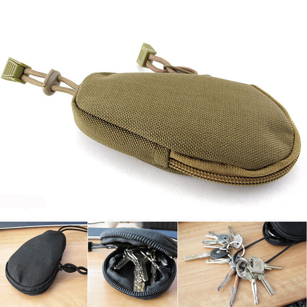 Durable Oxford Cloth Mini Key Holder, Portable Multipurpose Men Coin Purses, Easy to Use Key Organizer Outdoor