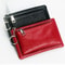 PU Leather Slim Wallet Fashion Solid Color Zipper Coin Purse Credit Card Holder Lychee Pattern Clut 0