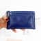 PU Leather Slim Wallet Fashion Solid Color Zipper Coin Purse Credit Card Holder Lychee Pattern Clut 8