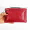 PU Leather Slim Wallet Fashion Solid Color Zipper Coin Purse Credit Card Holder Lychee Pattern Clut 9