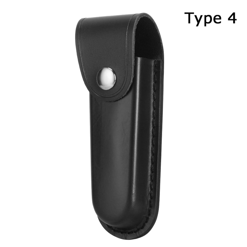 High Quality Leather Sheath Holder Knife Sheath Holster Fold Knife Tool Belt Loop Case For Outdoor 9