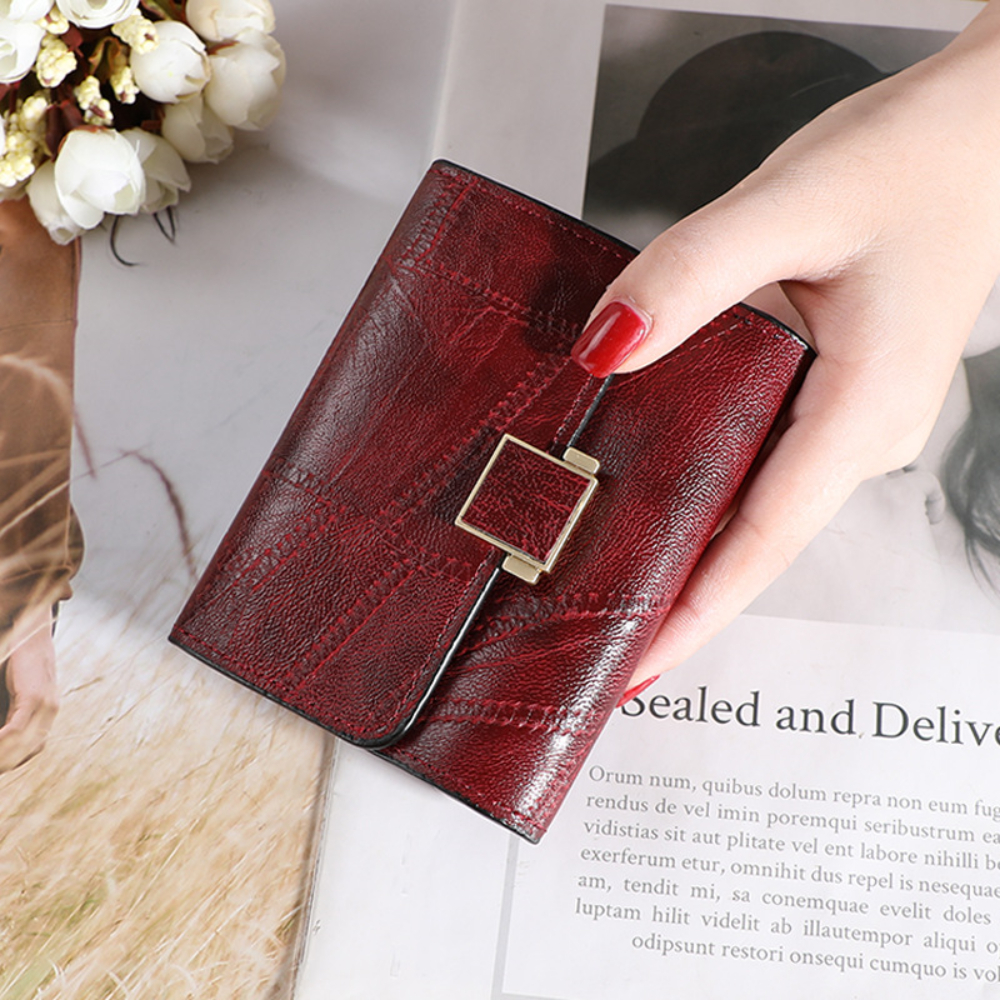Vintage Women Wallet Short Leather Small Purse Mini Female Fashion Card Holder Coin Purse 6