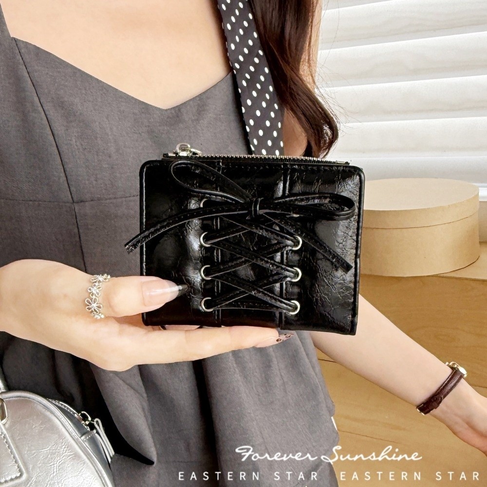 PU Leather Coin Pouch Casual Clutch Bag Girl Wallets Folding Card Holder 2