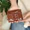 PU Leather Coin Pouch Casual Clutch Bag Girl Wallets Folding Card Holder 3