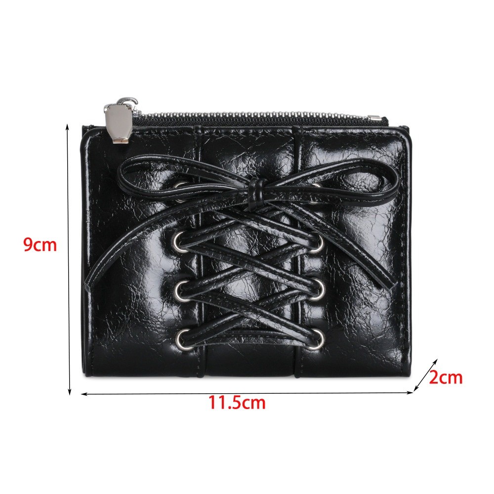 PU Leather Coin Pouch Casual Clutch Bag Girl Wallets Folding Card Holder 5