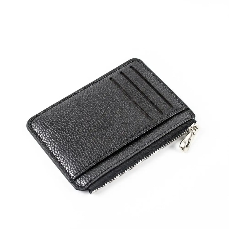 Mini Credit Card Wallet Id Card Holder Small Wallet For Men Thin Sleeve Zipper Coin Wallet Business