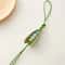 Fashion High-End Pea Pendant Handmade Green Pea Keychain Leather All-match Style Pea Bag Charm Trendy Accessory